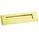 Polished Brass Edwardian Style Shaped Letter Plate / Flap (PB10)